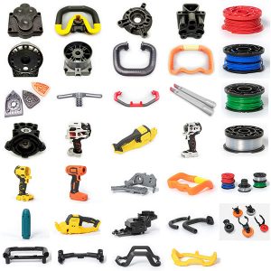 termoplastični, brizgani deli električnih orodij